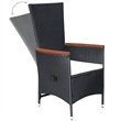 vidaXL Dining Set in Black/Natural Wood Tone