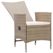 vidaXL Solid Acacia Wood Medium Garden Dining Set in Beige