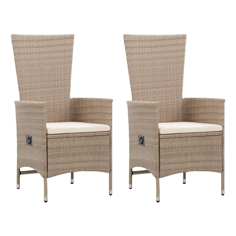 vidaXL Solid Acacia Wood Medium Garden Dining Set in Beige