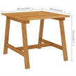 vidaXL Solid Acacia Wood Medium Durable Dining Set in Black