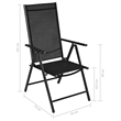 vidaXL Powder-Coated Aluminum Dining Set in Black