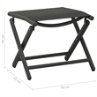 vidaXL Aluminum 10 Piece Set Adjustable Footrests Dining Set in Black