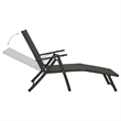 vidaXL Aluminum 10 Piece Set Adjustable Footrests Dining Set in Black