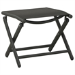 vidaXL Aluminum 10 Piece Set Adjustable Footrests Dining Set in Black