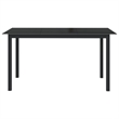 vidaXL Aluminum 10 Piece Set Adjustable Footrests Dining Set in Black
