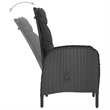 vidaXL Dining Set in Black/Natural Wood