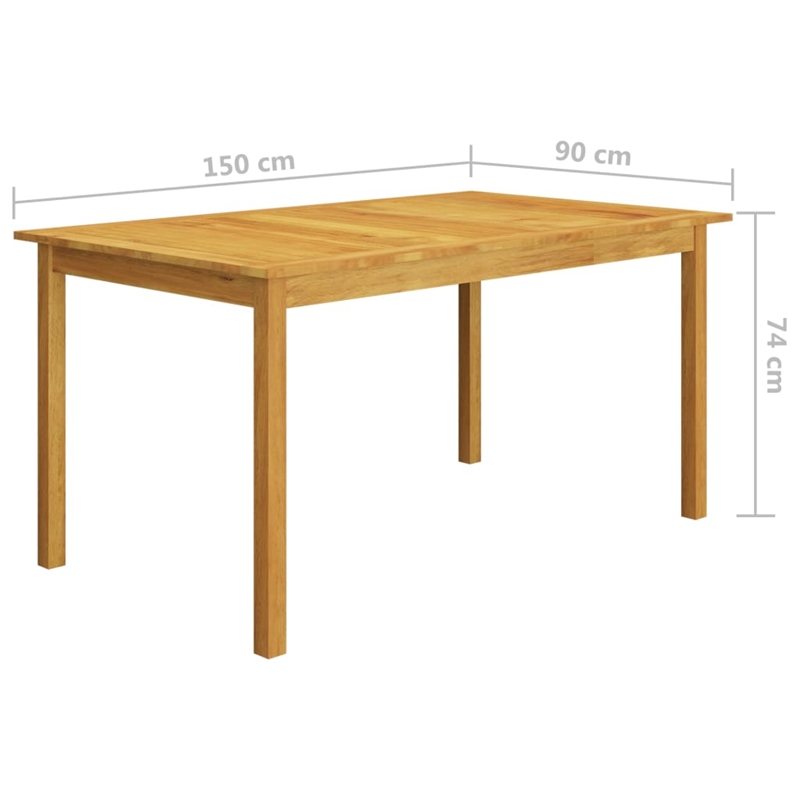 vidaXL Dining Set in Black/Natural Wood