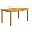 vidaXL Dining Set in Black/Natural Wood