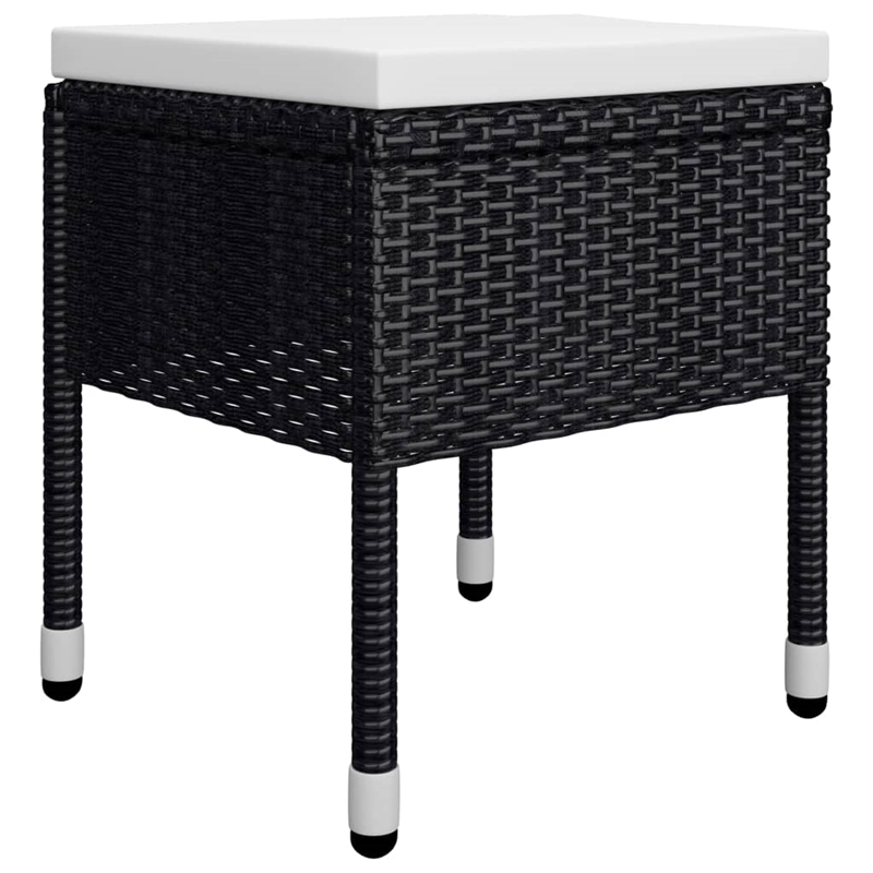 vidaXL Dining Set in Black/Cream/Natural Wood