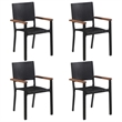 vidaXL Dining Set in Black & in Brown