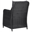vidaXL Dining Set in Black Table/Dark Gray Cushions