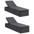 vidaXL Dining Set in Black/Dark Gray Cushions
