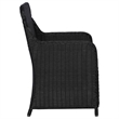 vidaXL Dining Set in Black/Dark Gray Cushions