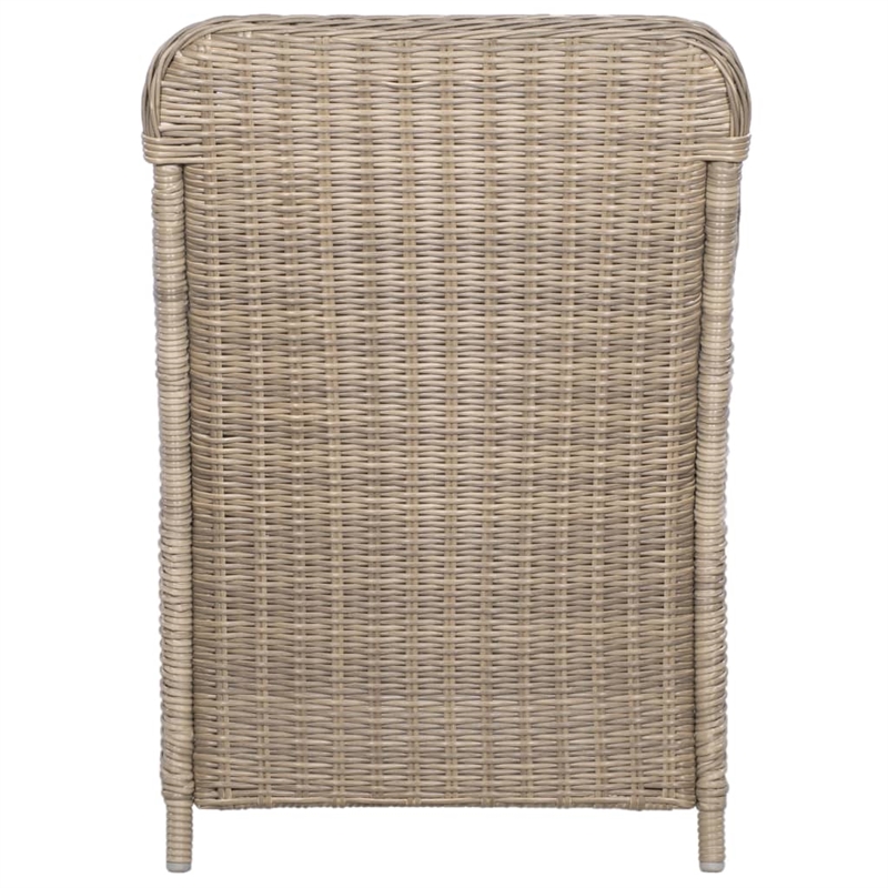 vidaXL Dining Set in Brown and Dark Gray