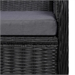 vidaXL Dining Set in Black/Dark Gray