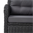 vidaXL 7 Pieces Solid Acacia Wood Dining Set in Black