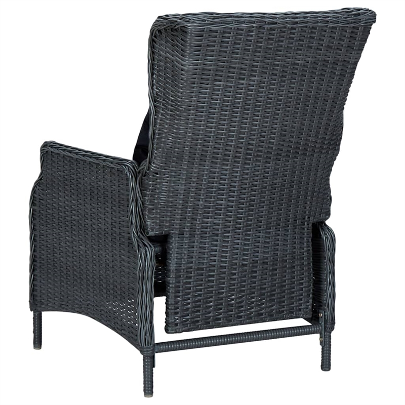vidaXL Solid Acacia Wood Medium Removable Covers Dining Set in Dark Gray