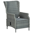 vidaXL Dining Set in Light Gray/Black Cushions