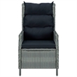 vidaXL Dining Set in Light Gray/Black Cushions