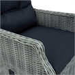 vidaXL Dining Set in Light Gray/Black Cushions