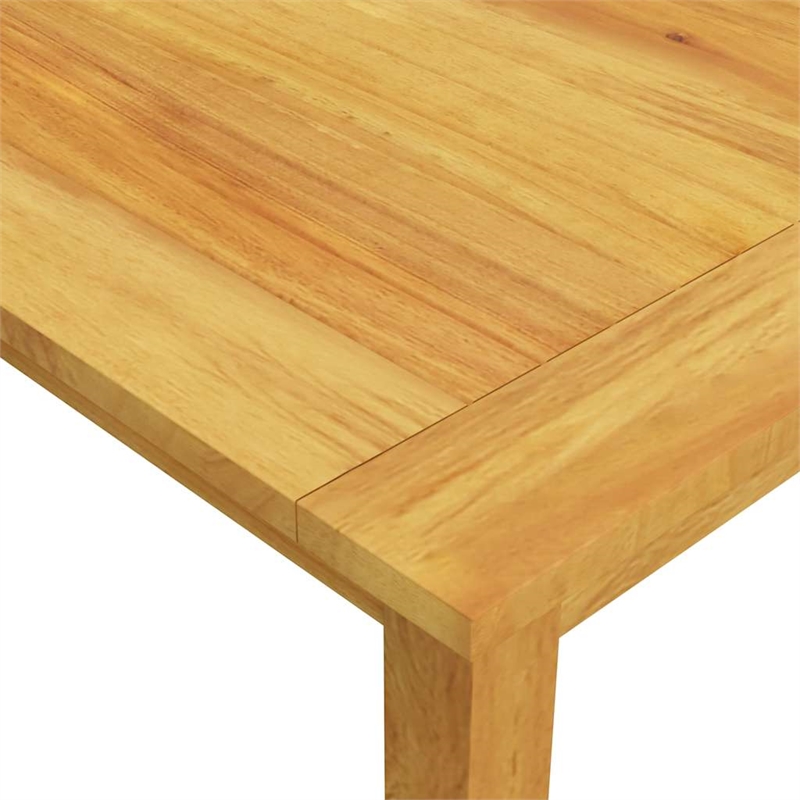 vidaXL Solid Acacia Wood Large Adjustable Armrests Dining Set in Dark Gray