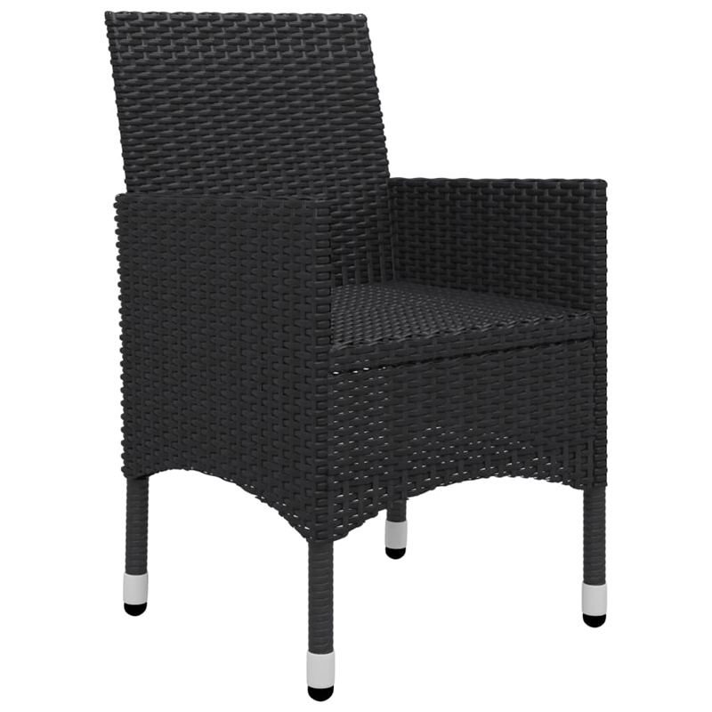 vidaXL Solid Acacia Wood Medium Durable Garden Dining Set in Black
