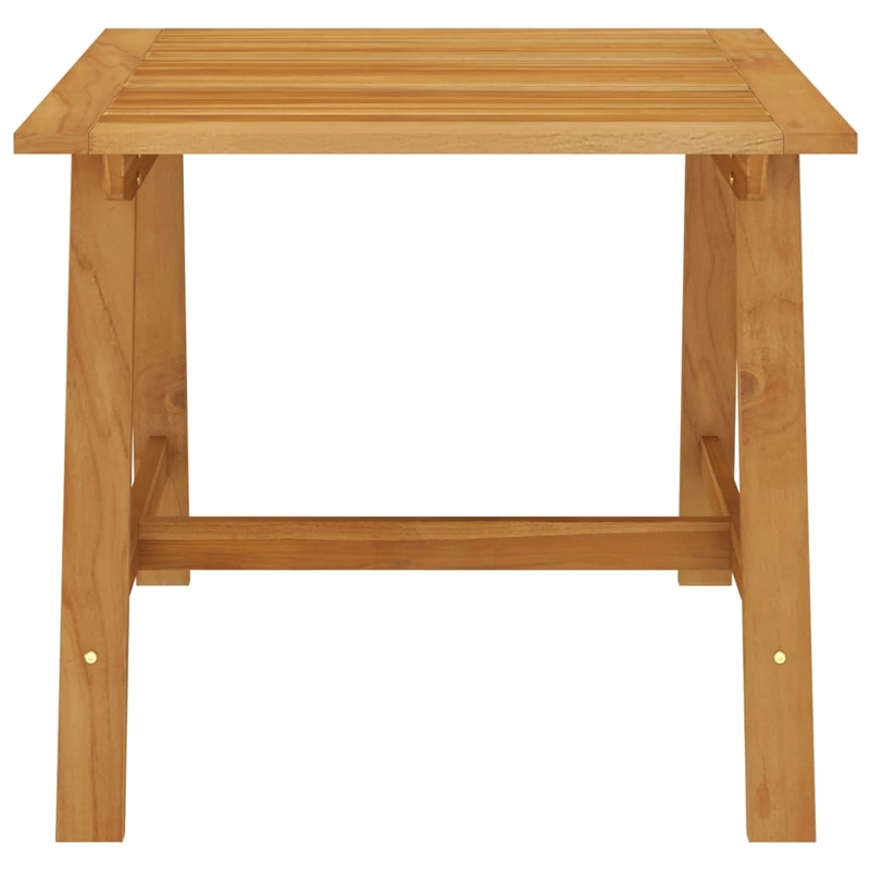 vidaXL Solid Acacia Wood Dining Set in Beige and Cream White