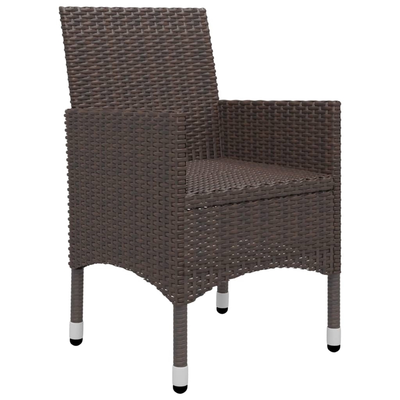 vidaXL Solid Acacia Wood Medium Durable Dining Set in Brown
