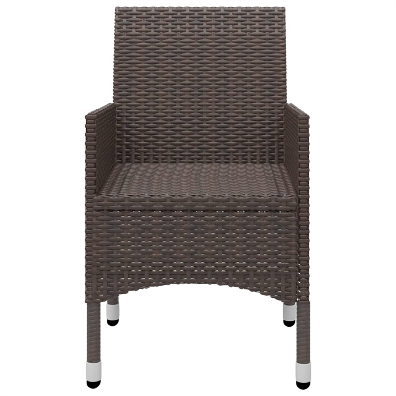 vidaXL Solid Acacia Wood Medium Durable Dining Set in Brown