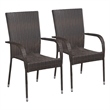 vidaXL Solid Acacia Wood Standard Lightweight Dining Set in Brown