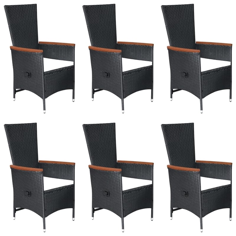 vidaXL Dining Set in Black