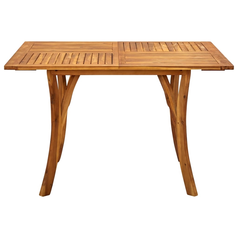 vidaXL Solid Acacia Wood Medium Outdoor Dining Set in Beige