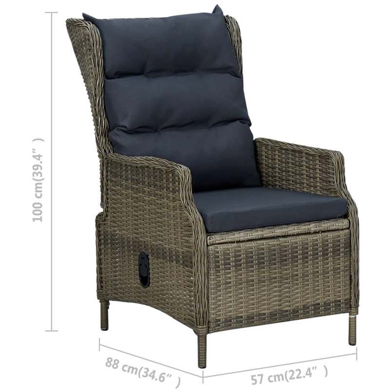 vidaXL Solid Acacia Wood Medium Outdoor Dining Set in Brown