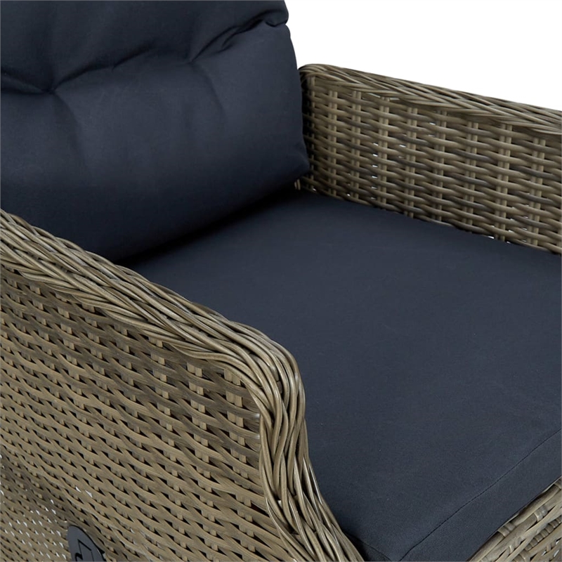 vidaXL Solid Acacia Wood Medium Outdoor Dining Set in Brown