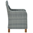 vidaXL Dining Set in Light Gray Chair With in Black Cushion