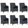 vidaXL Dining Set in Dark Gray and Brown