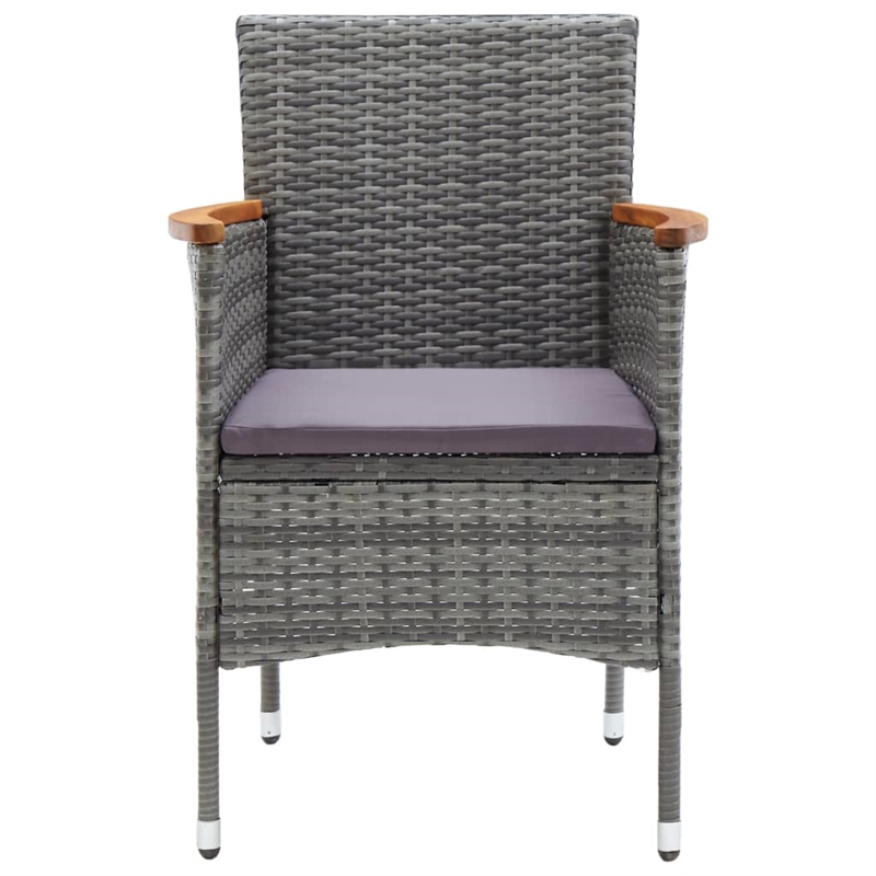 vidaXL Dining Set in Gray/Darker in Gray