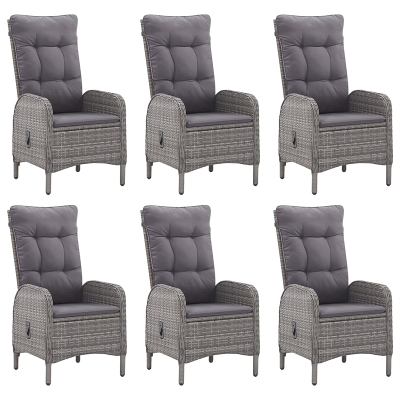 vidaXL Solid Acacia Wood Removable Covers Garden Dining Set in Gray