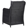 vidaXL Solid Acacia Wood Medium Removable Covers Dining Set in Black