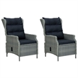vidaXL Solid Acacia Wood Medium Dining Set in Light Gray