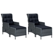 vidaXL Solid Acacia Wood Medium Dining Set in Dark Gray