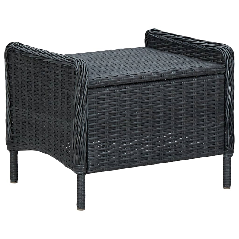 vidaXL Solid Acacia Wood Medium Dining Set in Dark Gray