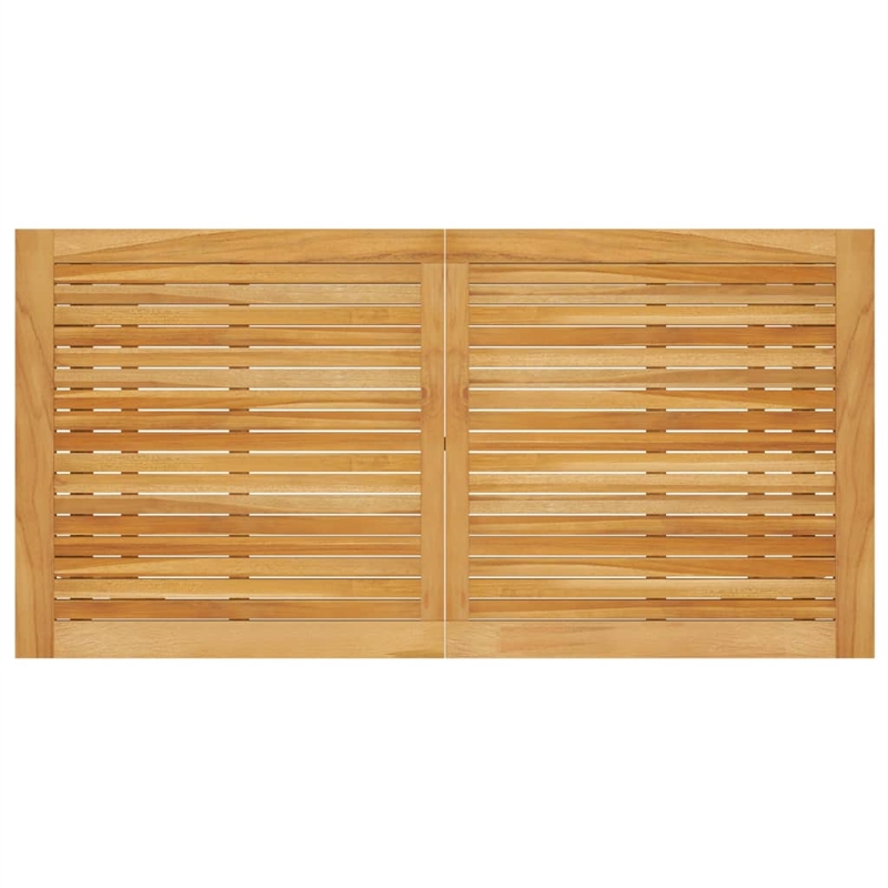 vidaXL Solid Acacia Wood Medium Dining Set in Black/Cream White