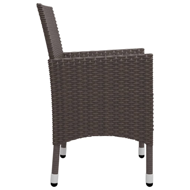 vidaXL Dining Set in Brown and Cream White