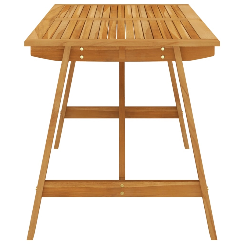 vidaXL Solid Acacia Wood Standard Tough Dining Set in Black