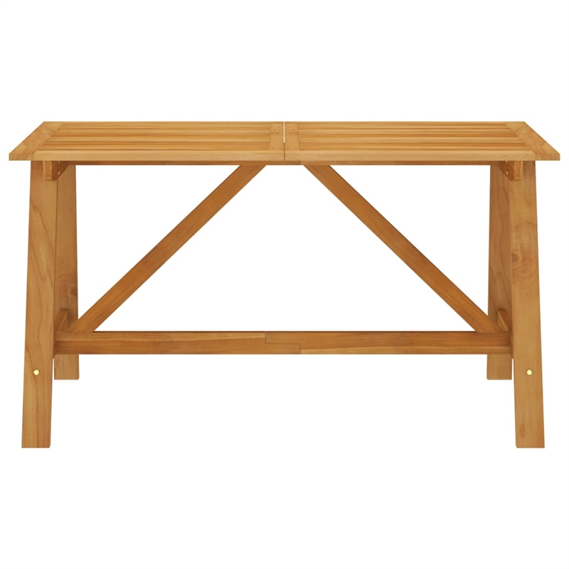 vidaXL Solid Acacia Wood Standard Tough Dining Set in Black
