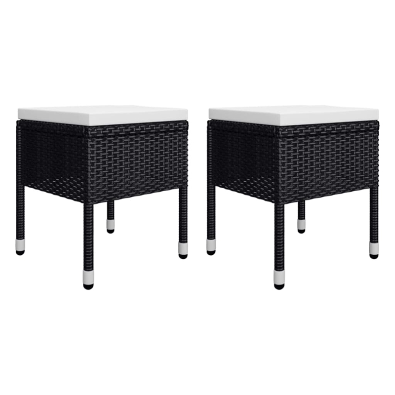 vidaXL Dining Set in Black Chair With Cream White Cushion