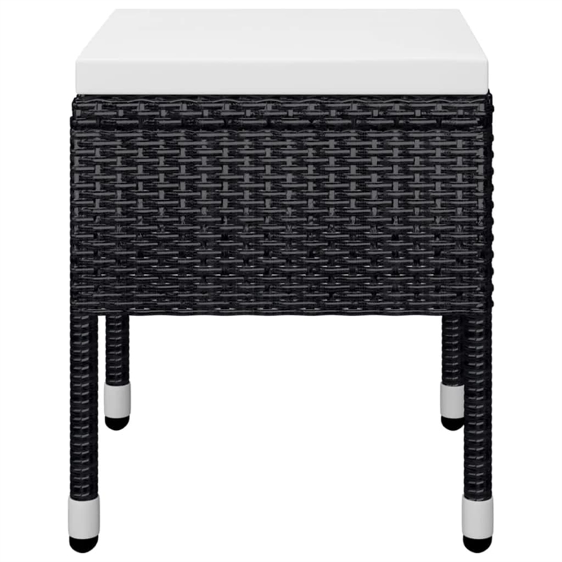 vidaXL Dining Set in Black Chair With Cream White Cushion