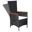 vidaXL Dining Set in Black and Cream