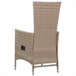 vidaXL Solid Acacia Wood Dining Set in Beige/Cream White